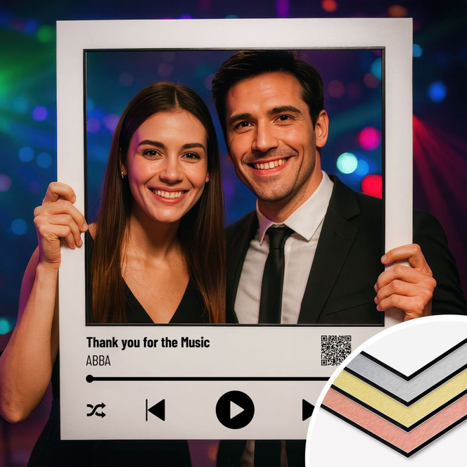 Fotorahmen Song-Cover im Streaming Look - personalisierbar