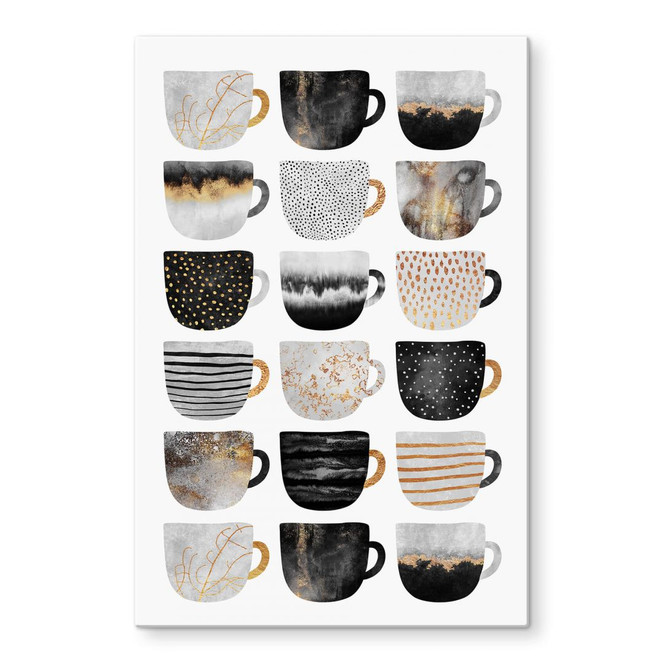 Glasbild Fredriksson - Kaffeetassen: Pretty Black & Gold