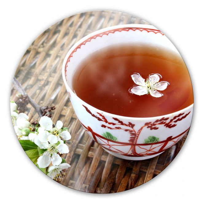 Glasbild Teatime - rund