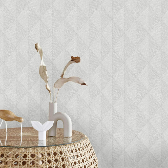 Guido Maria Kretschmer Grafiktapete Woven Whisper Fashion for Walls 5 hellgrau