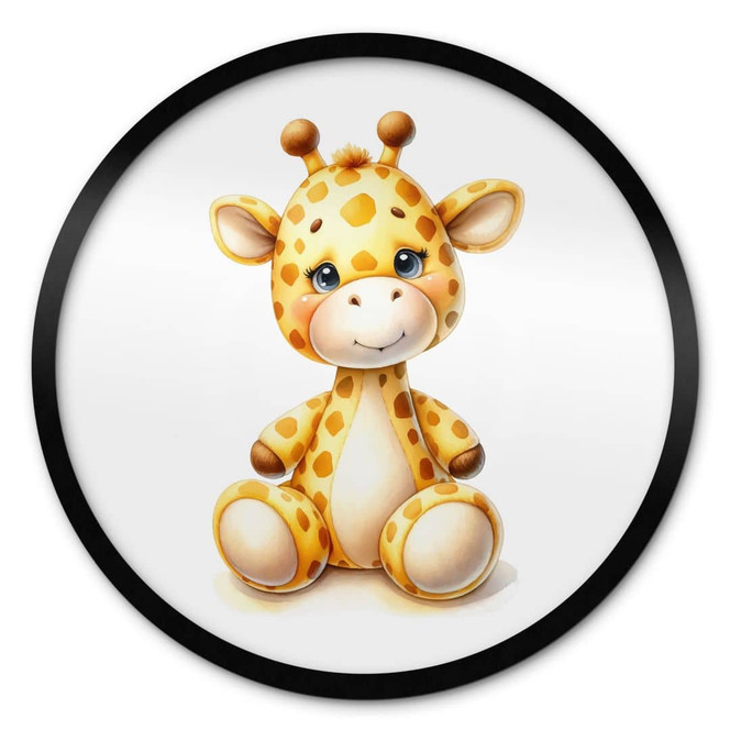 Poster Kleine Giraffe - Magnusson - Rund