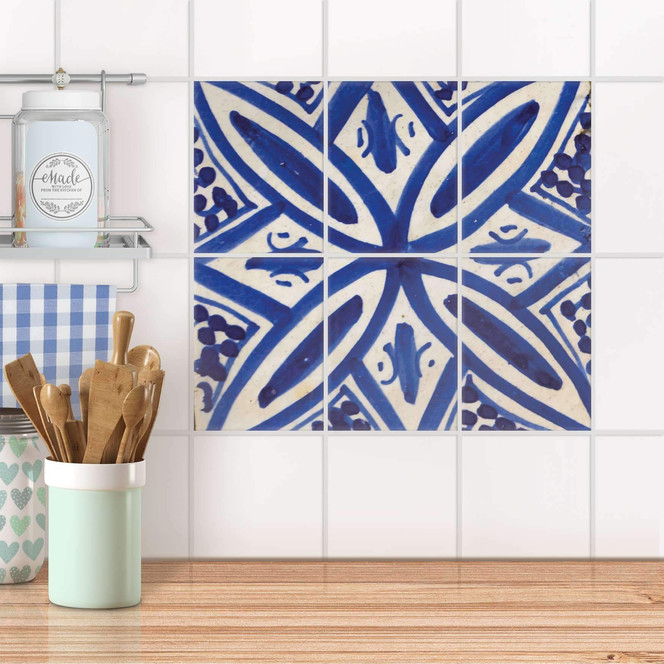 Fliesenaufkleber hoch - Spanish Tile 7 - 6er Set