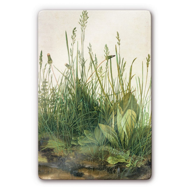 Glasbild Dürer - Das grosse Rasenstück