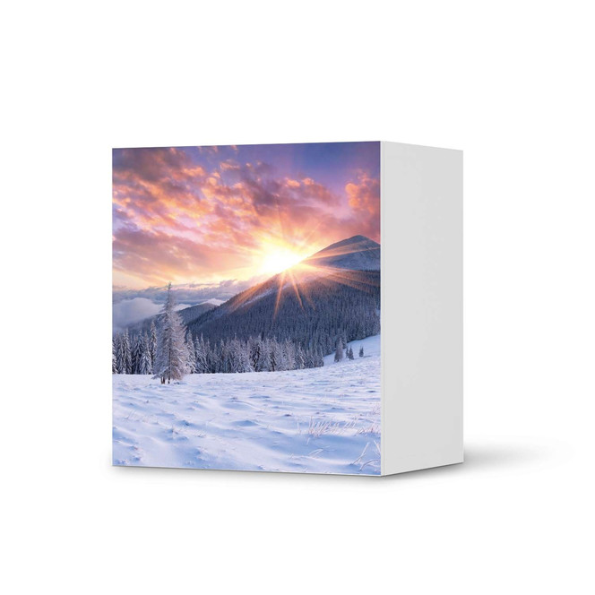 Klebefolie IKEA Besta Regal 1 Türe - Zauberhafte Winterlandschaft- Bild 1