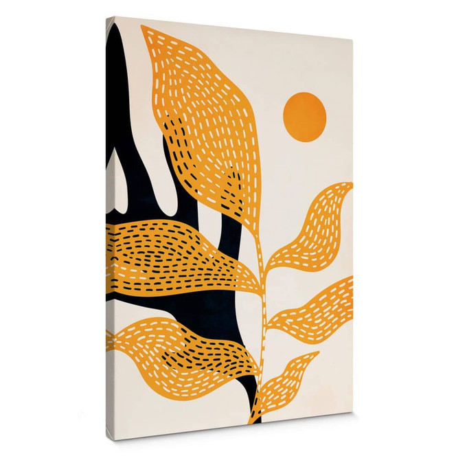 Leinwandbild Abstrakte Pflanze im van Gogh-Stil - Kubistika