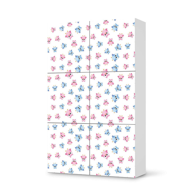 Möbel Klebefolie IKEA Besta Schrank 6 Türen (hoch) - Eulenparty- Bild 1