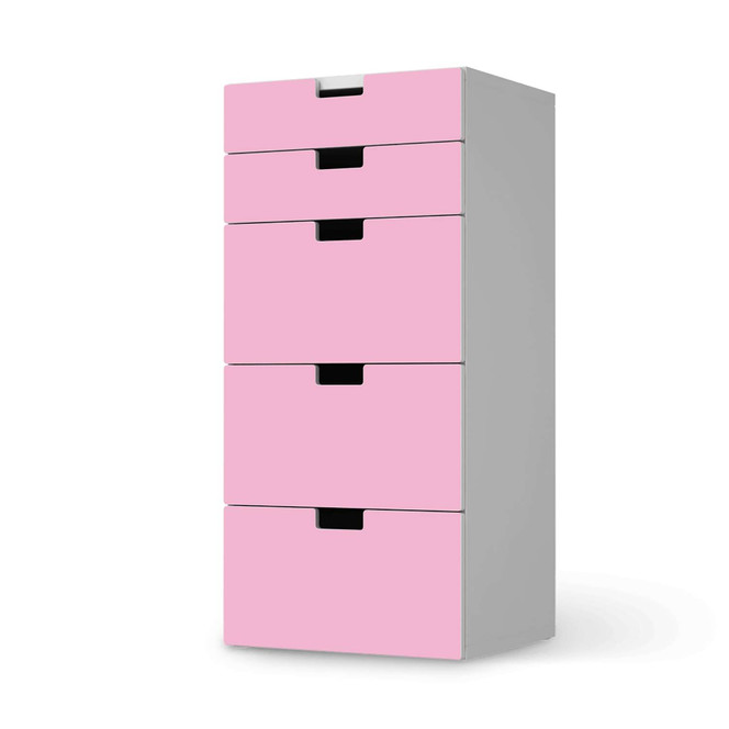 Möbel Klebefolie IKEA Stuva / Malad Kommode - 5 Schubladen - Pink Light- Bild 1