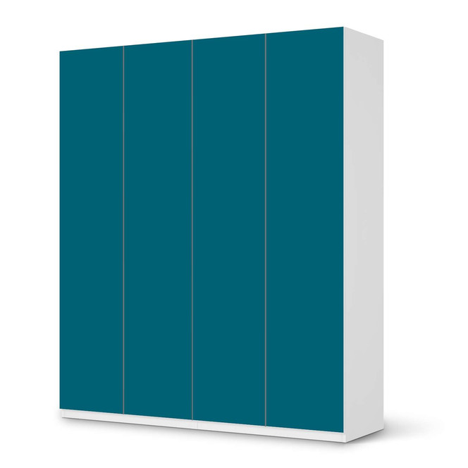 Möbelfolie IKEA Pax Schrank 236cm Höhe - 4 Türen - Türkisgrün Dark- Bild 1