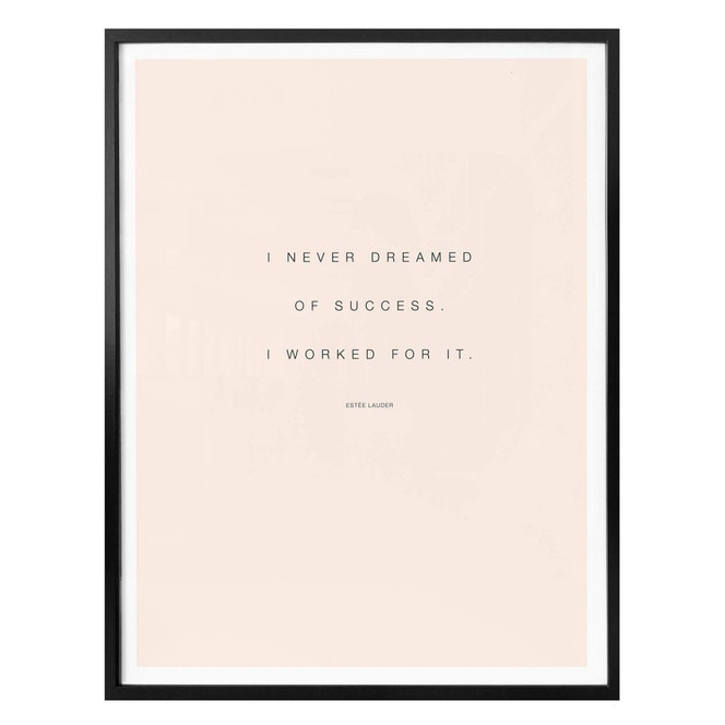 Poster - I never dreamed of Succes