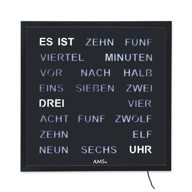 Tischuhr Metallgehäuse lackiert mit 220V Adapter