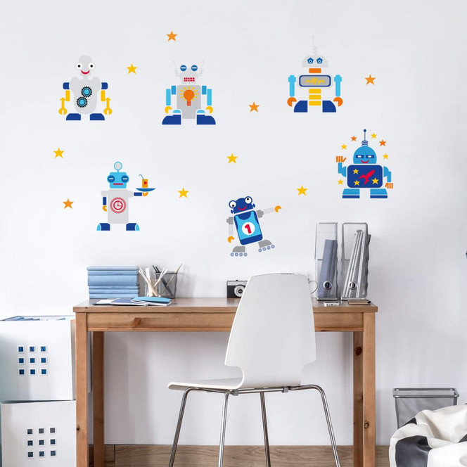 Wandsticker Roboter-Set Jungs