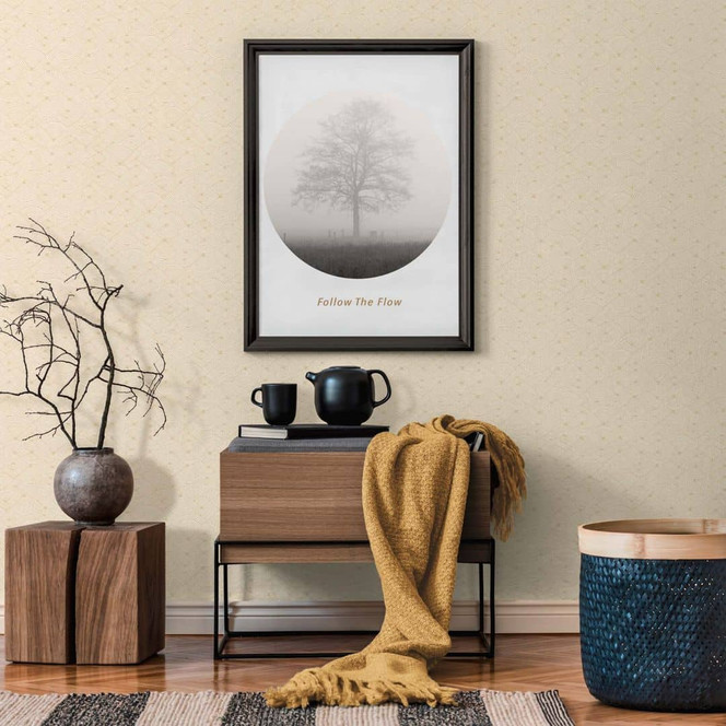 Beige Vliestapete Wellen Design Tapete Hellbeige Modern Schlafzimmer