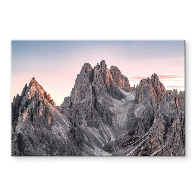 Glasbild Hohe Berge - Ling