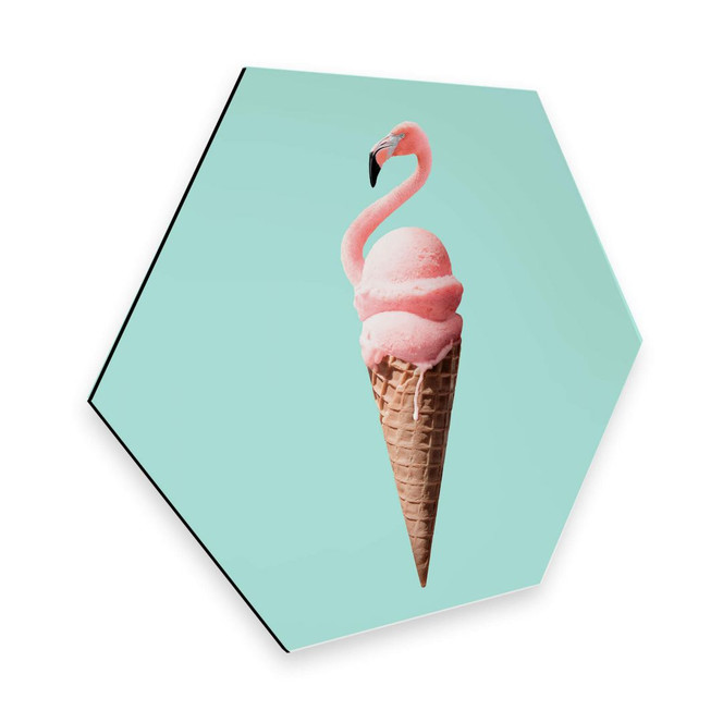 Hexagon - Alu-Dibond - Loose - Flamingoeis