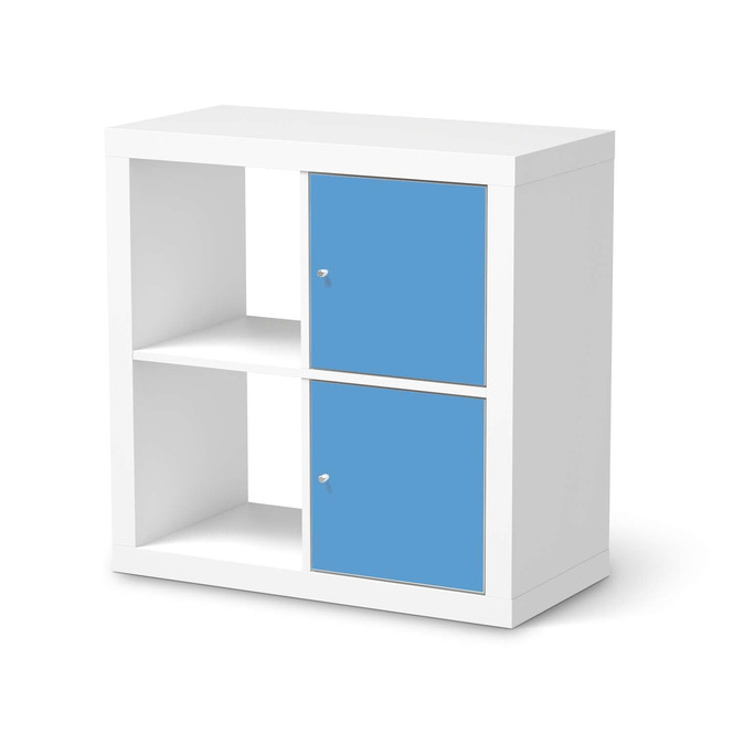 Klebefolie IKEA Expedit Regal 2 Türen (hoch) - Blau Light- Bild 1