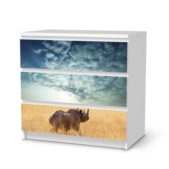 Klebefolie IKEA Malm Kommode 3 Schubladen - Rhino- Bild 1