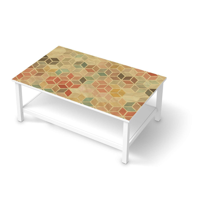 Möbelfolie IKEA Hemnes Tisch 118x75cm - 3D Retro- Bild 1
