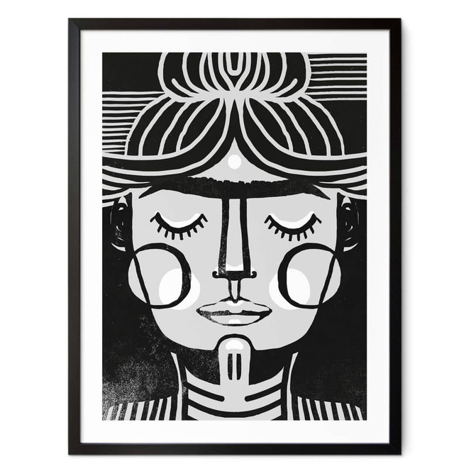 Poster Träumende Frida Illustration - Treechild