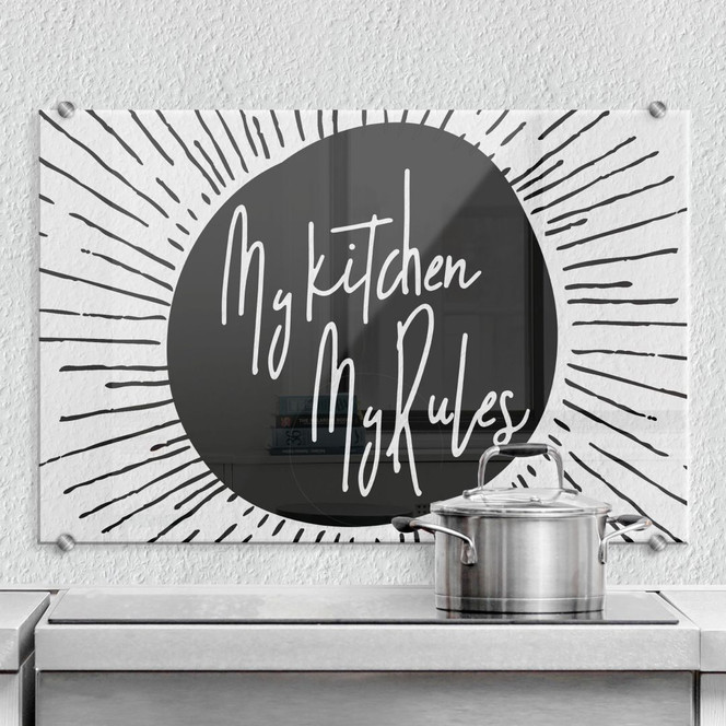 Spritzschutz - My kitchen my rules  - Bild 1