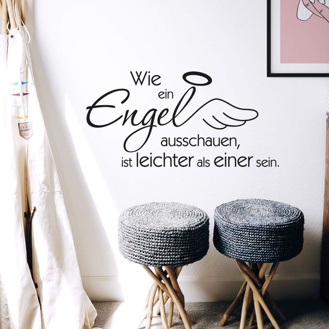 Wandtattoo Wie ein Engel ausschauen