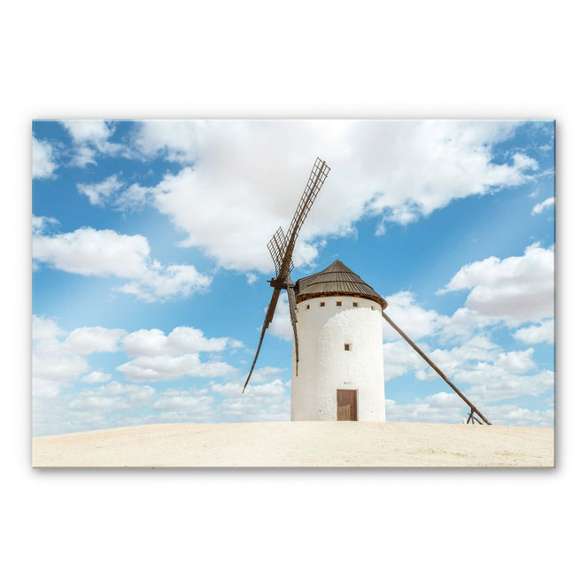 Acrylglasbild Colombo - Windmühlen auf der Don Quijote Route in Spanien