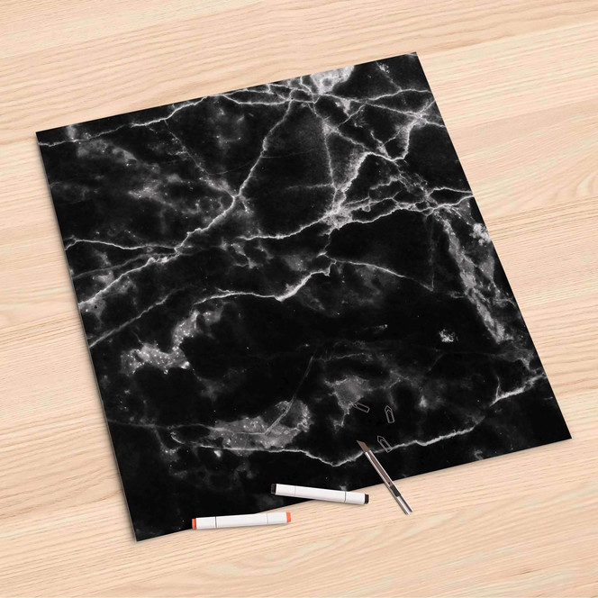 Folienbogen (60x60cm) - Marmor schwarz- Bild 1
