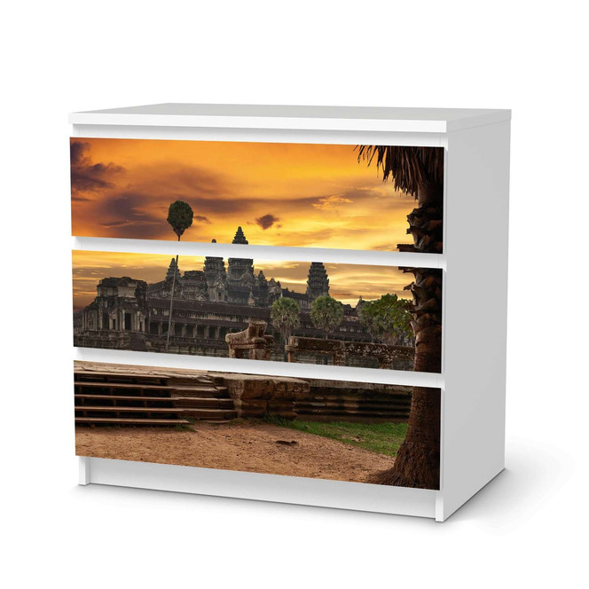 Klebefolie IKEA Malm Kommode 3 Schubladen - Angkor Wat- Bild 1