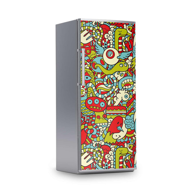 Kühlschrankfolie 60x150cm - Monster Doodle- Bild 1