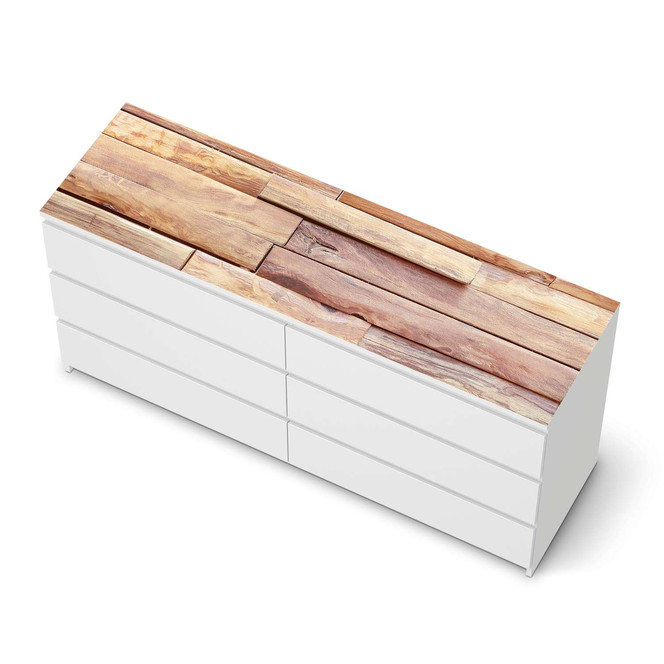 Möbelfolie IKEA Malm Kommode 6 Schubladen (breit) oben - Artwood- Bild 1