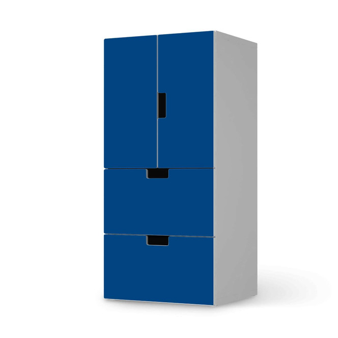 Möbelfolie IKEA Stuva / Malad - 2 Schubladen und 2 kleine Türen - Blau Dark- Bild 1