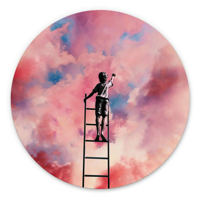 Wandbild Wolkenmaler - Alu-Dibond Rund - Taudalpoi