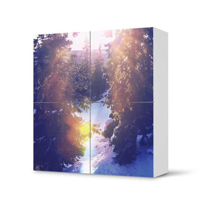 Klebefolie IKEA Besta Schrank 4 Türen - Lichtflut- Bild 1