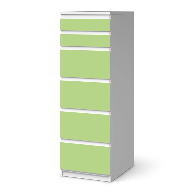 Klebefolie IKEA Malm Kommode 6 Schubladen (schmal) - Hellgrün Light- Bild 1