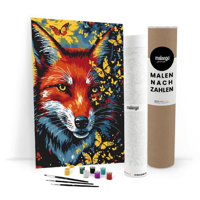 Malen nach Zahlen Leinwandbild - Fuchs Frauke