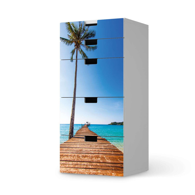 Möbel Klebefolie IKEA Stuva / Malad Kommode - 5 Schubladen - Caribbean- Bild 1