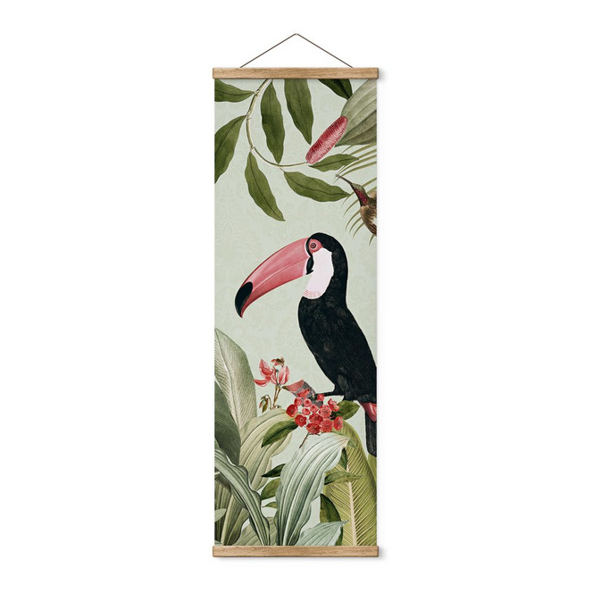 Stoffbild Tukan im Dschungel-Paradies - UN Designs - Panorama