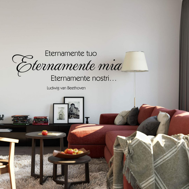 Wandtattoo Eternamente tuo, eternamente mia, eternamente nostri...