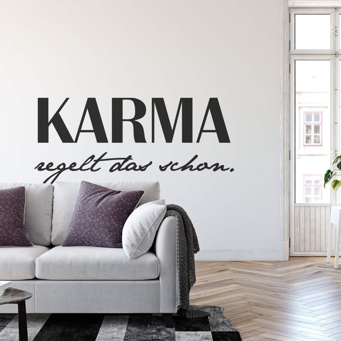 Wandtattoo Karma regelt das schon