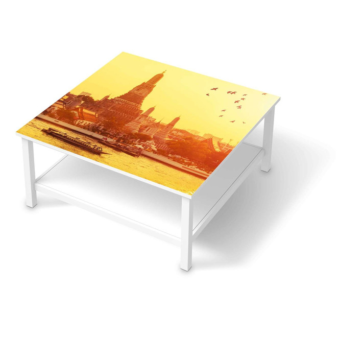 Klebefolie IKEA Hemnes Tisch 90x90cm - Bangkok Sunset- Bild 1