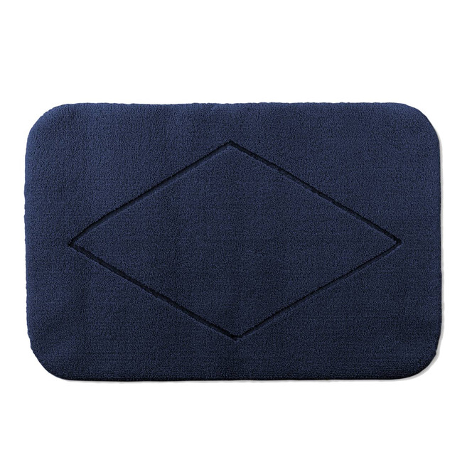 Raute Badteppich Wunschmass in Kobalt 84