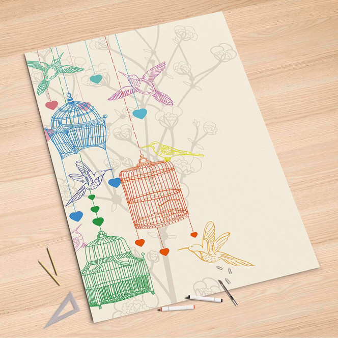 Folienbogen (100x150cm) - Birdcage- Bild 1
