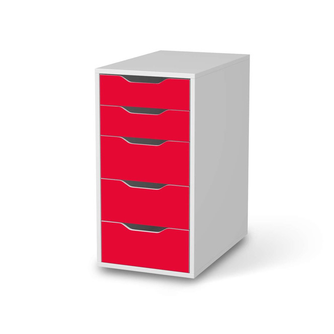 Klebefolie IKEA Alex 5 Schubladen - Rot Light- Bild 1