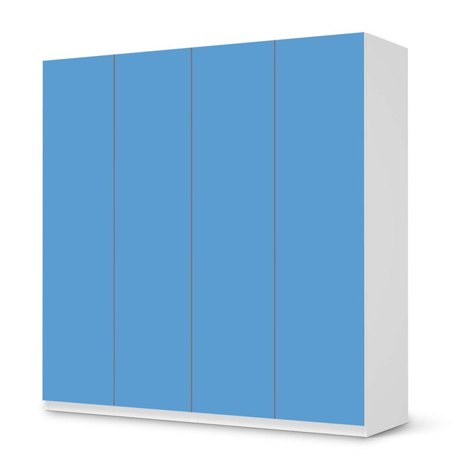Klebefolie IKEA Pax Schrank 201cm Höhe - 4 Türen - Blau Light- Bild 1