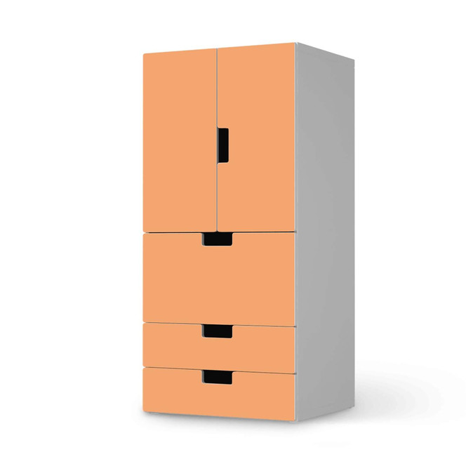 Möbelfolie IKEA Stuva / Malad - 3 Schubladen und 2 kleine Türen - Orange Light- Bild 1