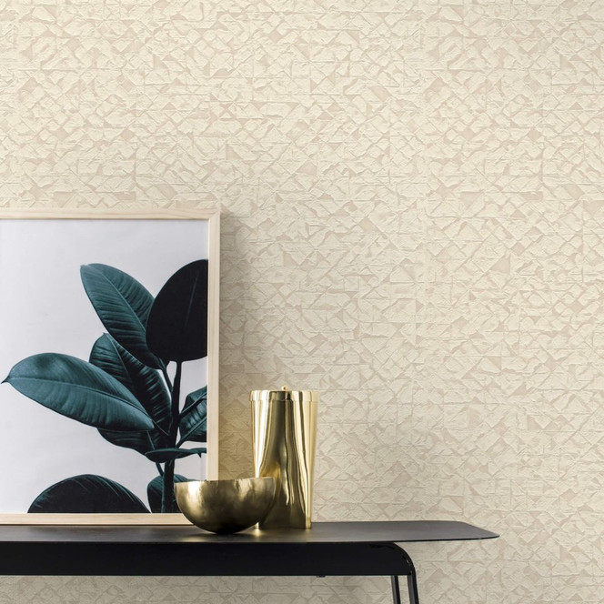 Rasch Vliestapete, Mustertapete Kalahari creme schimmer