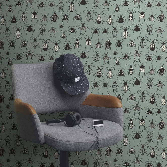 Rasch Vliestapete, Mustertapete Stories Onzelf grau grün