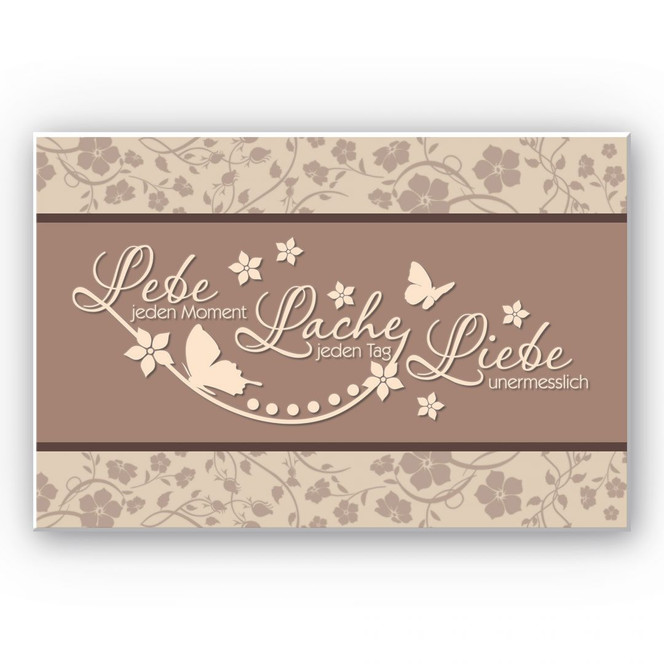 Wandbild Lebe jeden Moment Macchiato