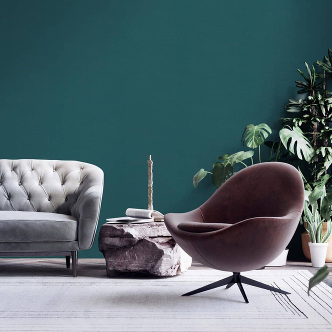 Livingwalls Unitapete My Home My Spa Vliestapete einfarbig blaugrün