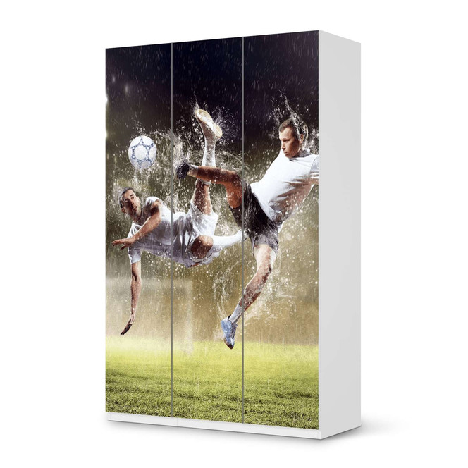Möbelfolie IKEA Pax Schrank 236cm Höhe - 3 Türen - Soccer- Bild 1