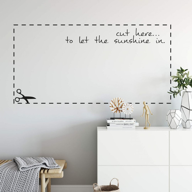 Wandtattoo cut here...